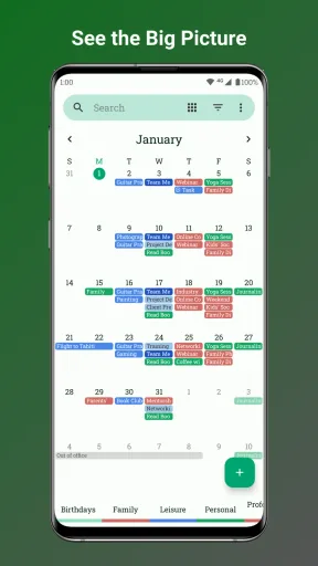 Fossify Calendar, screenshot 1