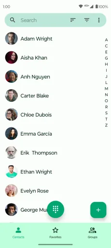 Fossify Contacts, screenshot 1