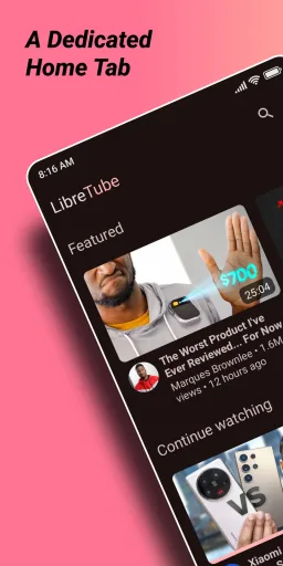 LibreTube, screenshot 1
