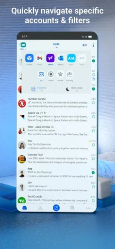 BlueMail, screenshot 1
