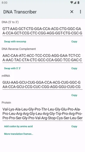 DNA Transcriber, screenshot 1