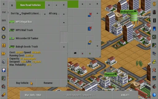 OpenTTD, screenshot 2