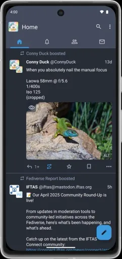 Tusky, screenshot 2