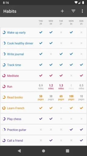 Loop Habit Tracker, screenshot 1