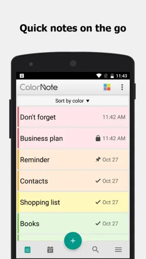ColorNote, screenshot 1