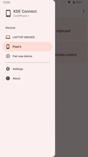 KDE Connect, screenshot 2