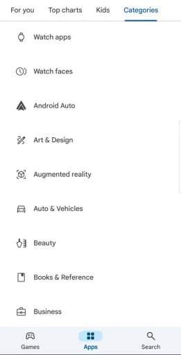 Google Play Store, screenshot 3