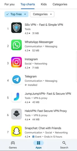 Google Play Store, screenshot 2