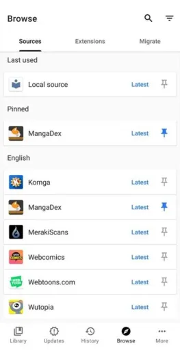 Tachiyomi, screenshot 3